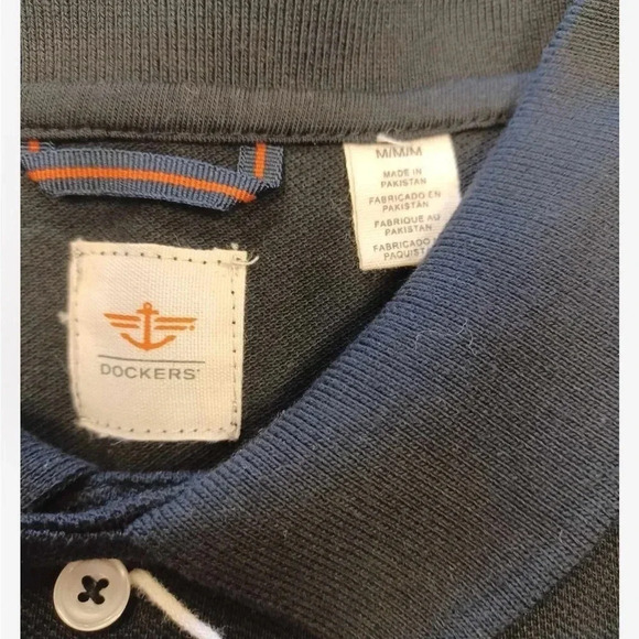Dockers Black  Polo Short Sleeve Top Size Medium - Picture 6 of 6